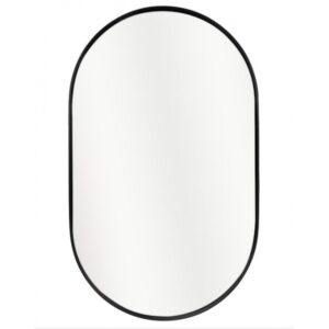 Matt Black Aluminum Frame Oval Mirror Matt Black Aluminum Frame Oval Mirror