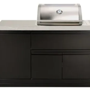 Crossray Drop-in Gas Bbq Kitchen With Grey Stone Benchtop