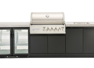 Crossray Bbq Kitchen With Sink, Fridge And Cabinets