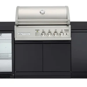 Crossray Tcs4fl In-built Bbq Kitchen With Black Fridge
