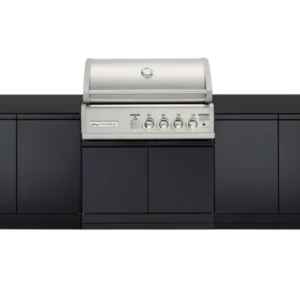 Crossray Tcs4fl In-built Gas Bbq Kitchen - Flat Benchtops In Black Stone