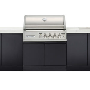 Crossray Tcs4fl In-built Bbq Kitchen – White Flat Benchtop