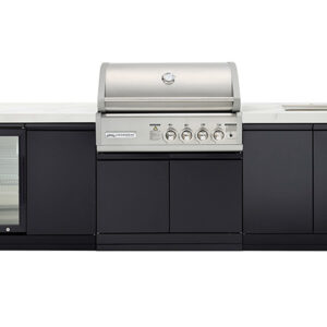 Crossray Tcs4fl In-built Gas Bbq Kitchen, Stone Benchtop & Ss Combo