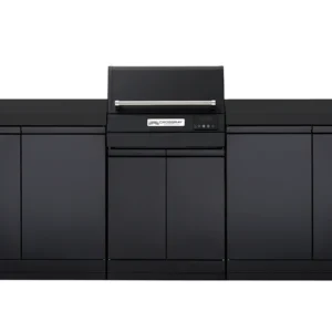Crossray Tce22ht Extreme Electric Bbq Kitchen With Black Benchtops & Cabinets