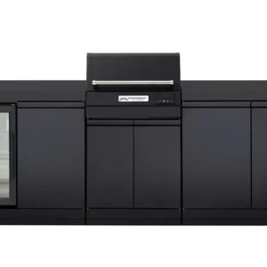 Crossray Tce22ht Extreme Electric Bbq With Black Benchtops & Ss Fridge