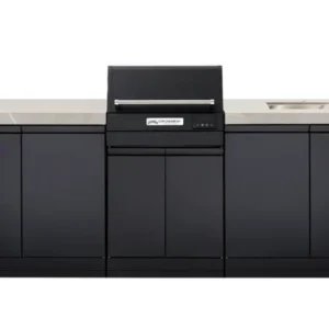 Crossray Tce22ht Extreme Electric Bbq With Sink & Grey Stone Benchtops