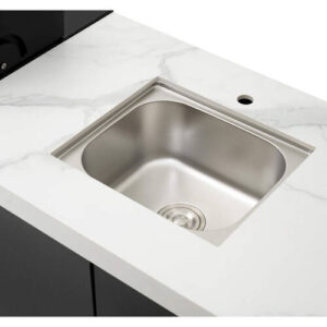 Sink top – Waterfall Sintered Stone Benchtop with White Finish