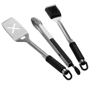 Crossray Bbq Tool Set With Tongs, Spatula & Cleaning Brush