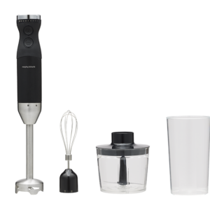 Hand Blender Set - Black Finish With Stainless Steel Body