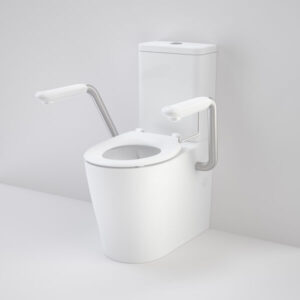 Care 660 BI Toilet Suite with Armrests & Caravelle Seat – White