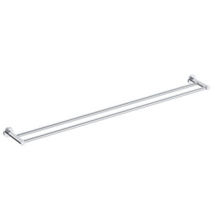 Round 900mm Double Towel Rail Chrome