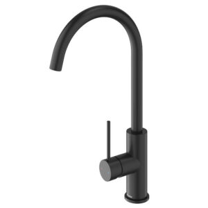 Minimalist MK2 Gooseneck Sink Mixer Black