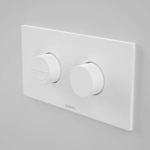 Invisi Series II Dual Flush Plate White GermGard Finish Invisi Series II Dual Flush Plate White GermGard Finish
