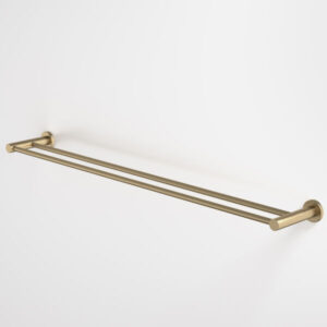 Brushed Bronze Liano II Double Towel Rail 840mm Brushed Bronze Liano II Double Towel Rail 840mm