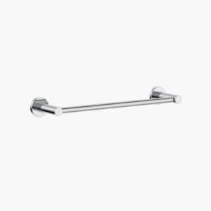 300mm Round Single Towel Rail – Chrome