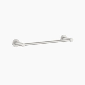 300mm Round Single Towel Rail – Brushed Nickel