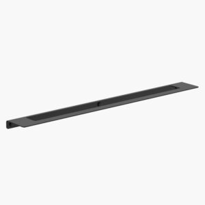 Modern Square Single Towel Rail in Sleek Matte Black