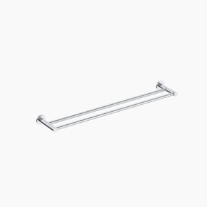 600mm Round Double Towel Rail – Chrome