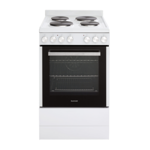 54cm Single Cavity Electric Oven with Solid Cooktop, Front Controls – White 54cm Single Cavity Electric Oven with Solid Cooktop, Front Controls – White