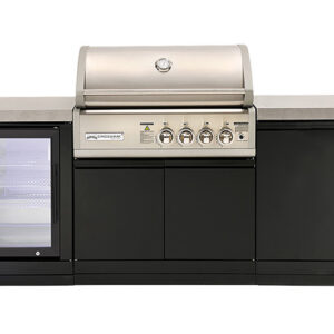 Compact 4 Burner Gas Outdoor Kitchen with CROSSRAY BBQ & Fridge Compact 4 Burner Gas Outdoor Kitchen with CROSSRAY BBQ & Fridge