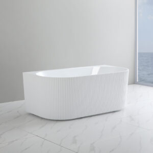 Poseidon Bgv-1500 Back To Wall Oval Free Standing Bathtub