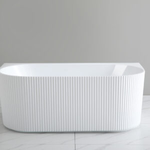 Poseidon Bgv-1700 Back To Wall Oval Free Standing Bathtub