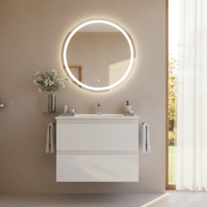 Poseidon Revita Wall Hung Matte White Cabinet With Soft Close Drawers
