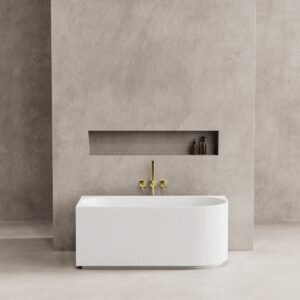 Poseidon Capri Fluted Corner Freestanding Bathtub