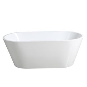 Poseidon Ovia Freestanding Bathtub – Gloss White