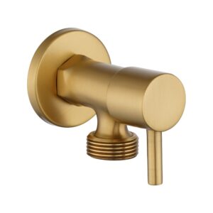 Aquaperla Brushed Brass Washing Machine Stop Tap