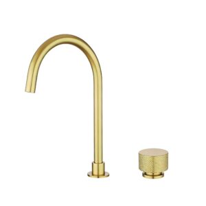Aquaperla MOON Light Brushed Brass Split Type Basin Mixer