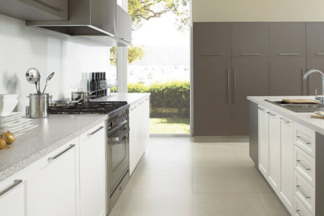 Small kitchen renovation with practical cabinetry and space-saving storage